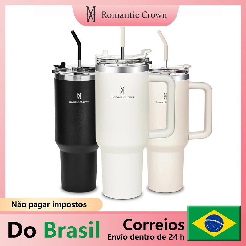 Copo térmico de aço inoxidável de 40 onças