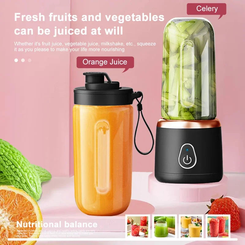 Liquidificador USB Recarregável para Shakes e Smoothies em Qualquer Lugar!
