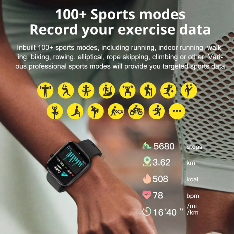 Smartwatch, Monitoramento de Saúde, À Prova D'Água, Notificações Inteligentes, Assistente de Voz - Modelo P71 Hiking