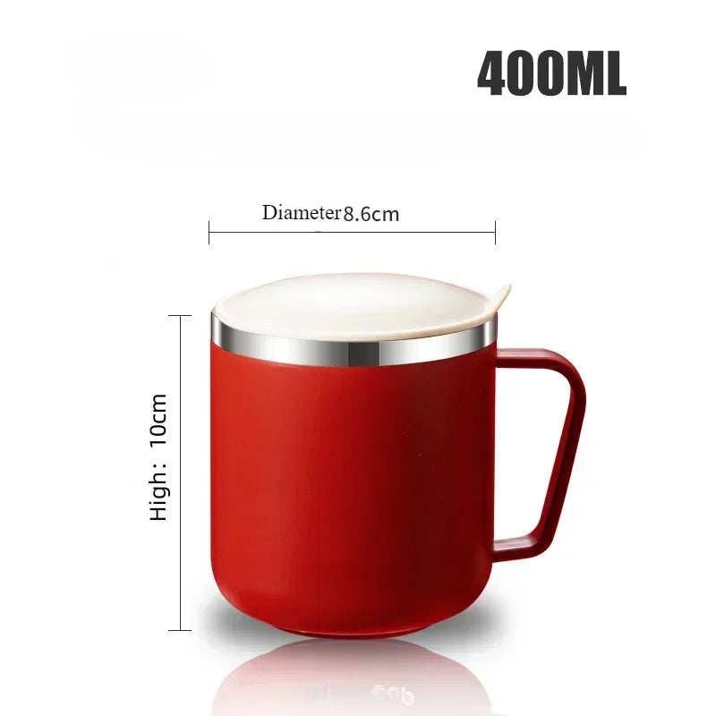 Canecas de Café de Aço Inoxidável 400ml, Antiqueda