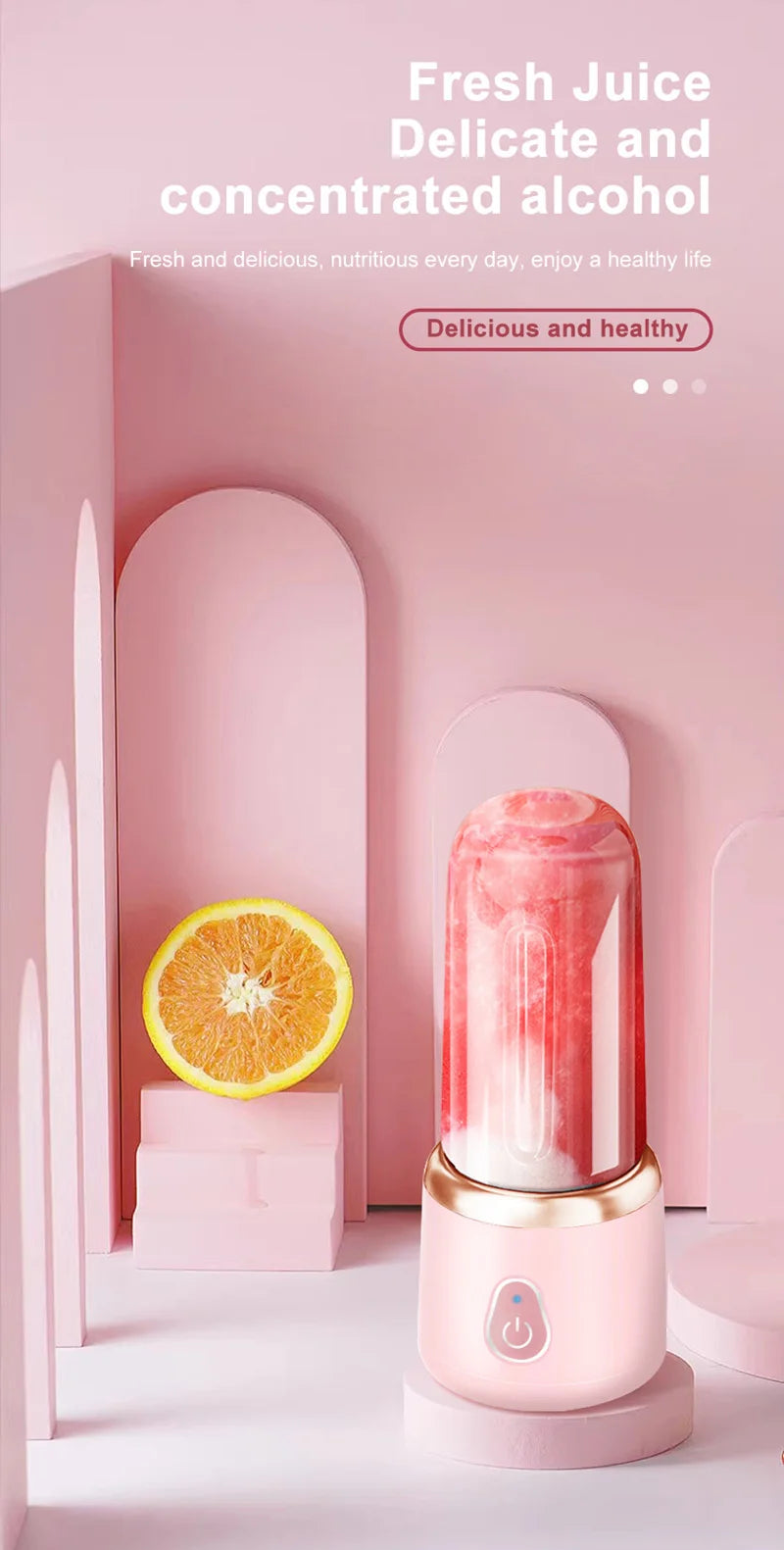 Liquidificador USB Recarregável para Shakes e Smoothies em Qualquer Lugar!