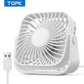 Mini Ventilador Portátil Silencioso, 360 °, USB, 3 velocidades