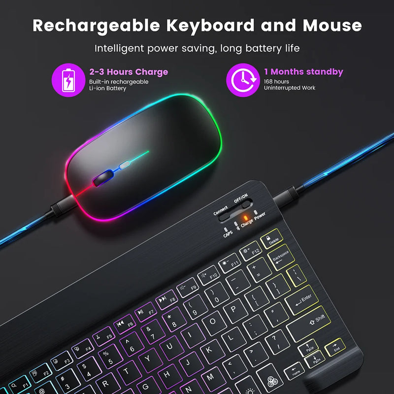 Kit Teclado e mouse sem fio Bluetooth- Promoção - Últimas Unidades