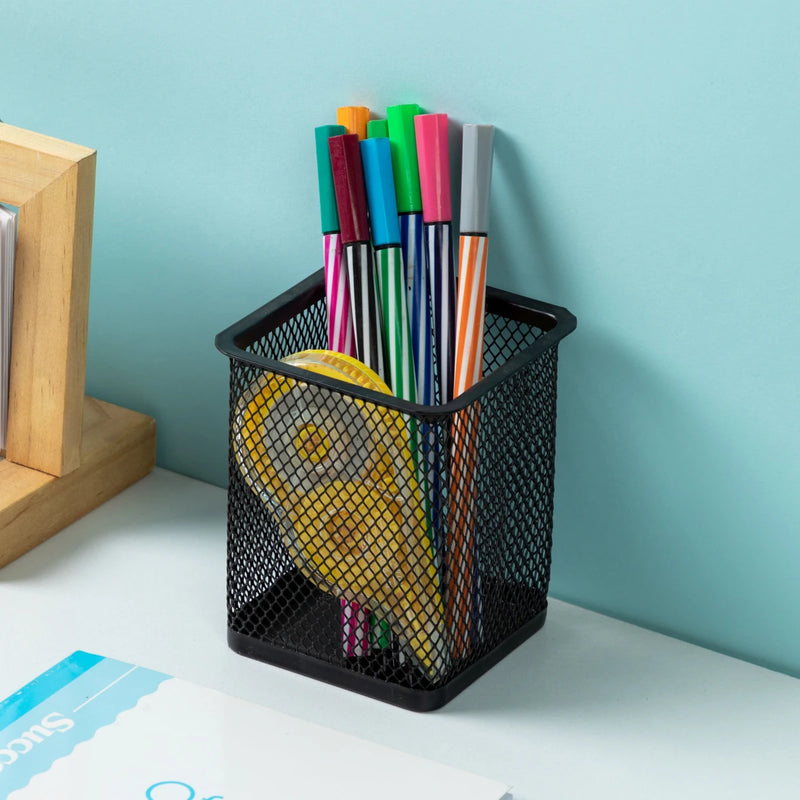 Porta Lápis de Metal para Mesa de Escritório