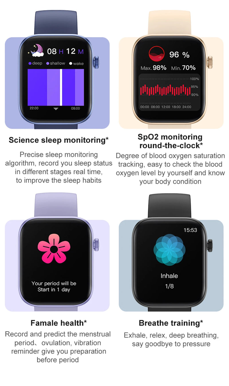 Smartwatch, Monitoramento de Saúde, À Prova D'Água, Notificações Inteligentes, Assistente de Voz - Modelo P71 Hiking