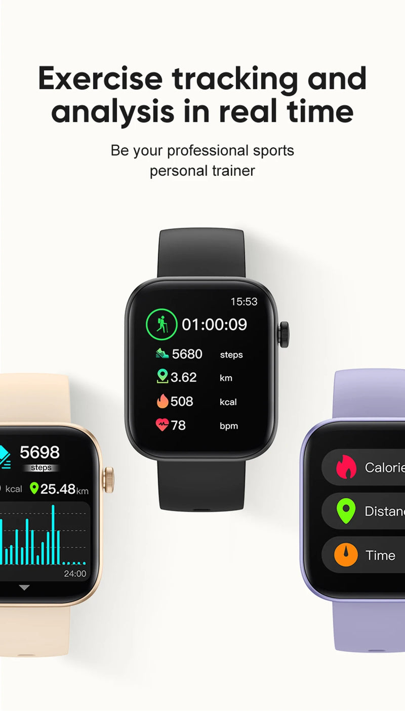 Smartwatch, Monitoramento de Saúde, À Prova D'Água, Notificações Inteligentes, Assistente de Voz - Modelo P71 Hiking