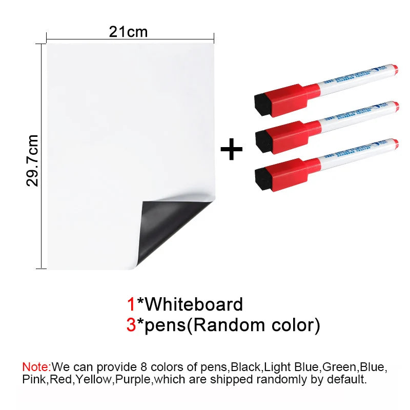 Quadro branco magnético A4 Apagável