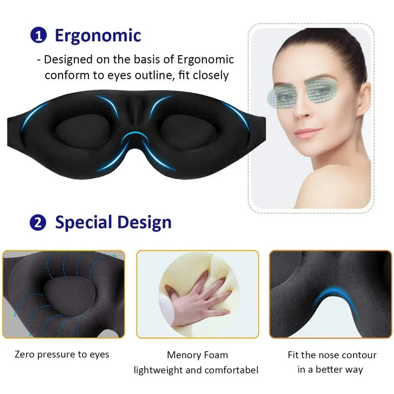 Máscara para os olhos para dormir 3D Blackout