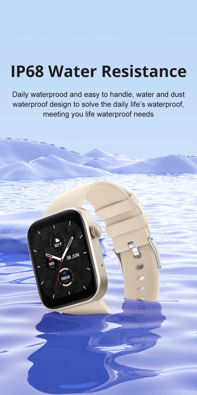 Smartwatch, Monitoramento de Saúde, À Prova D'Água, Notificações Inteligentes, Assistente de Voz - Modelo P71 Hiking