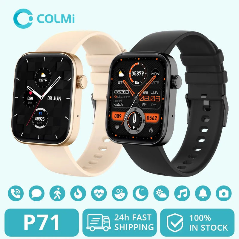 Smartwatch, Monitoramento de Saúde, À Prova D'Água, Notificações Inteligentes, Assistente de Voz - Modelo P71 Hiking