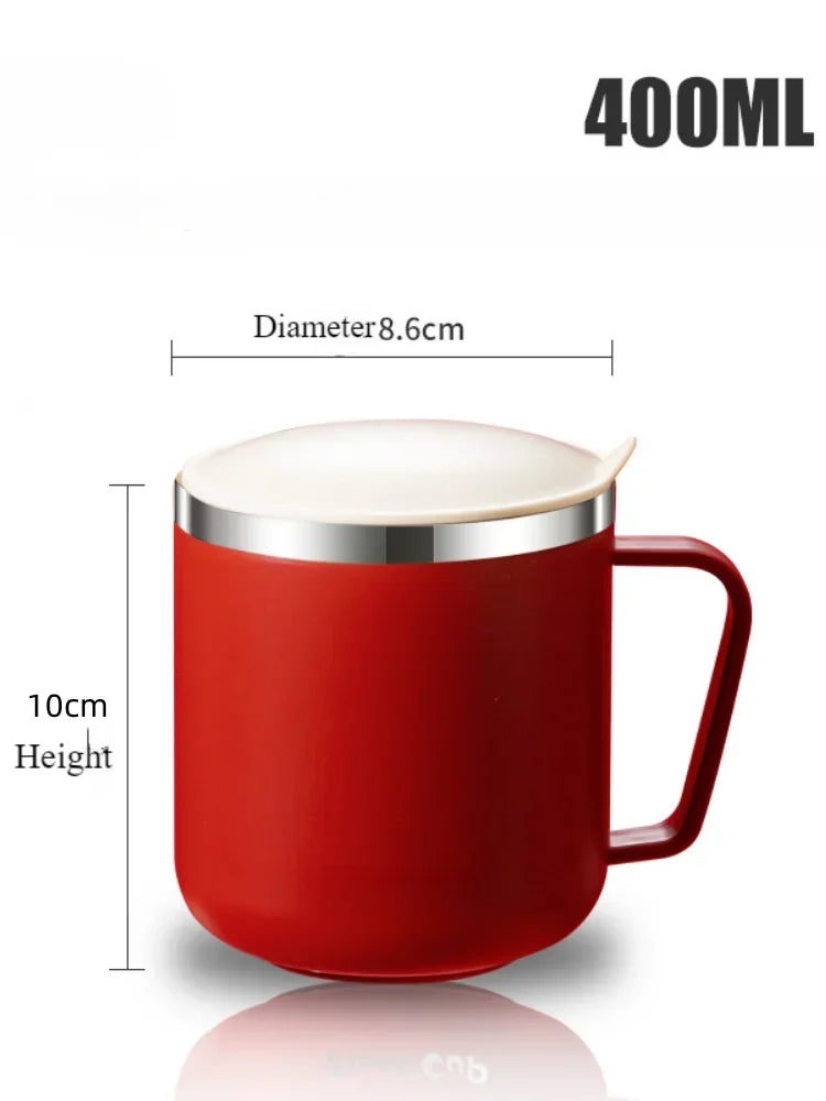 Canecas de Café de Aço Inoxidável 400ml, Antiqueda