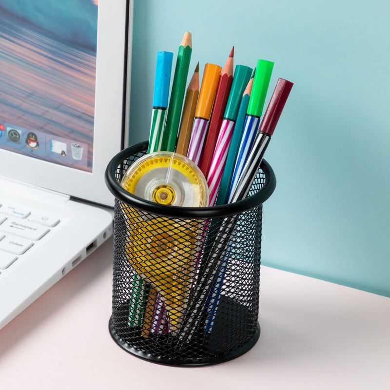 Porta Lápis de Metal para Mesa de Escritório